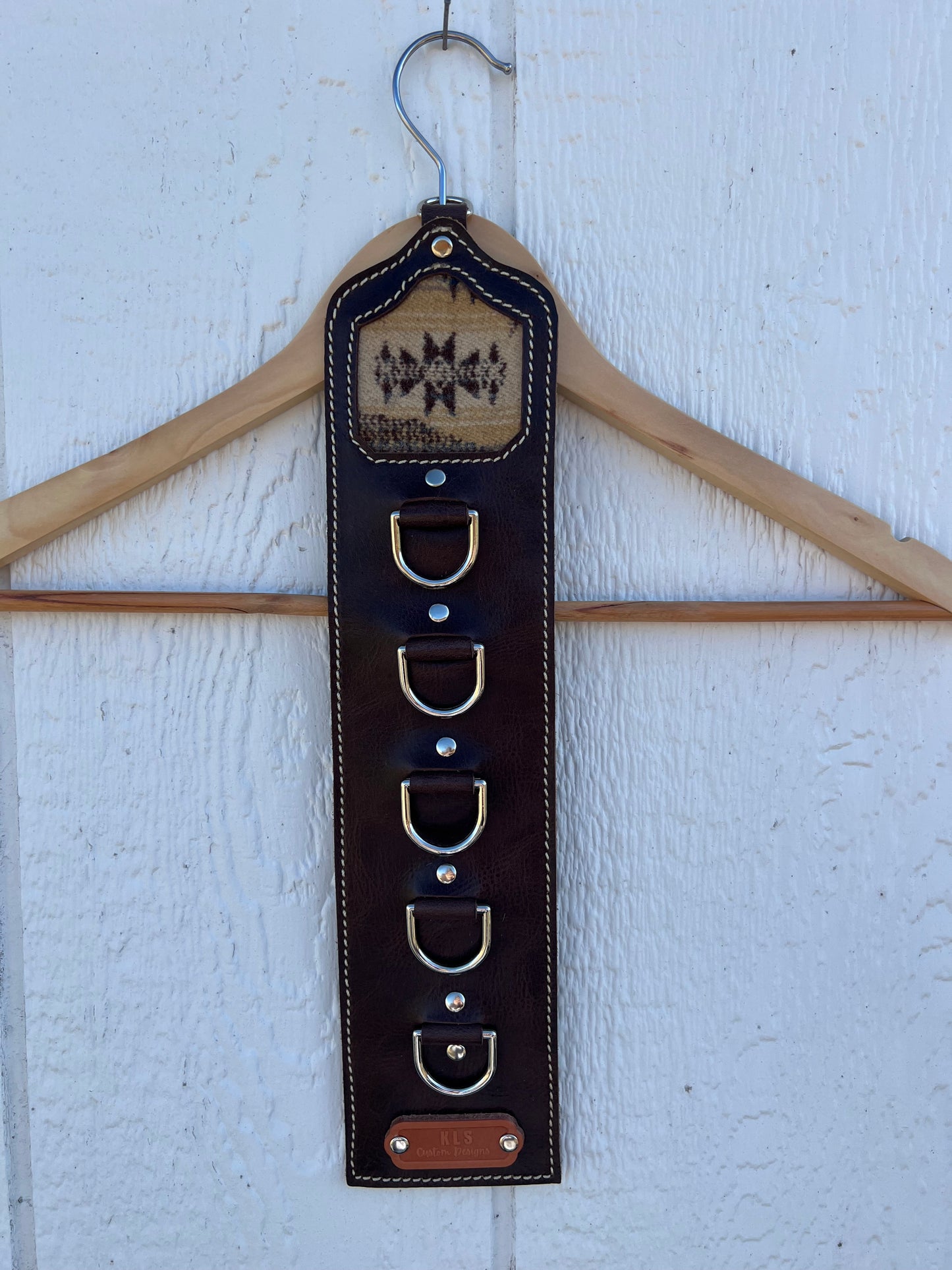 5 Ring Leather Wild Rag Holder