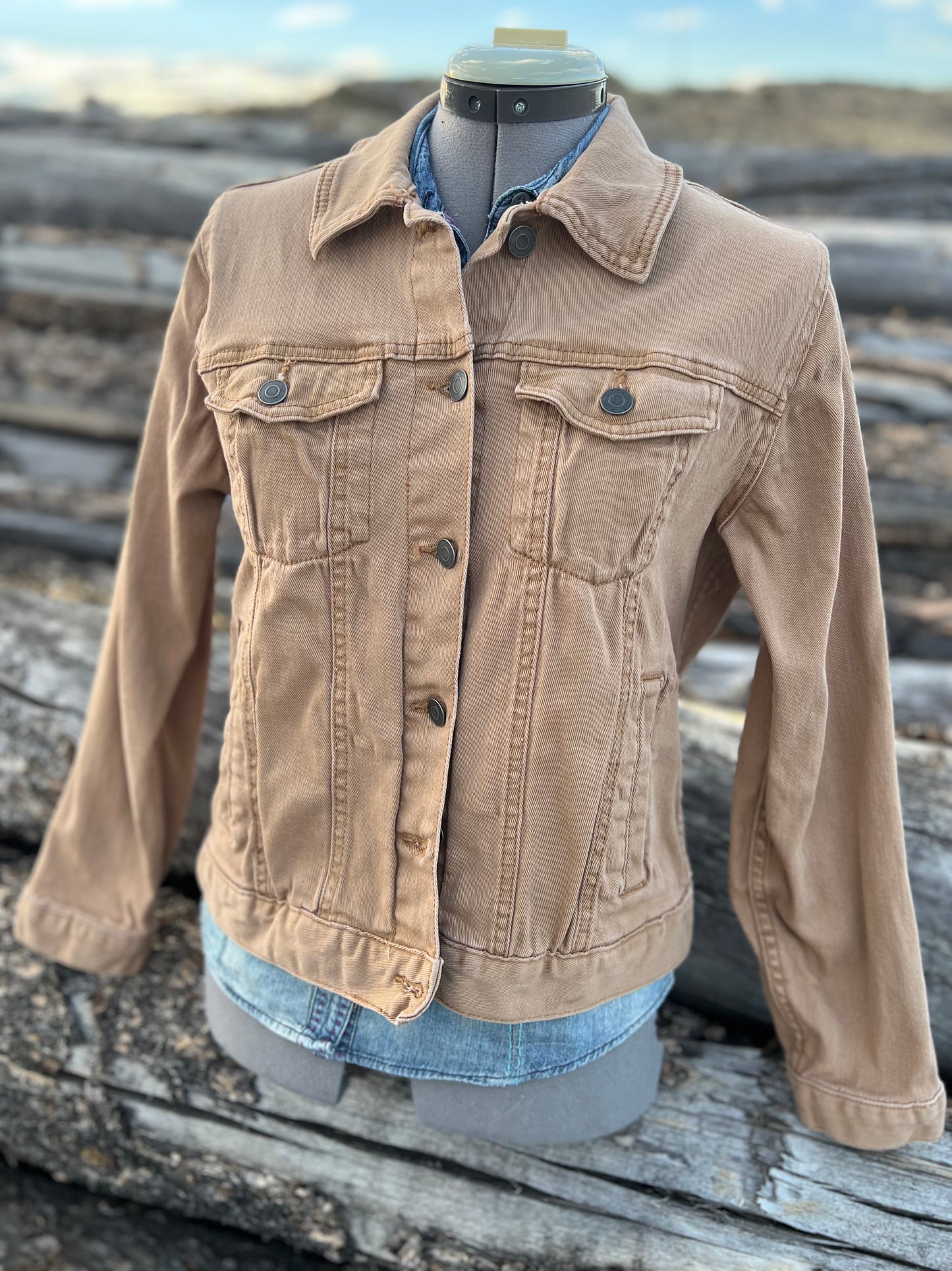 Tan Jacket with Pendleton ~Ladies L