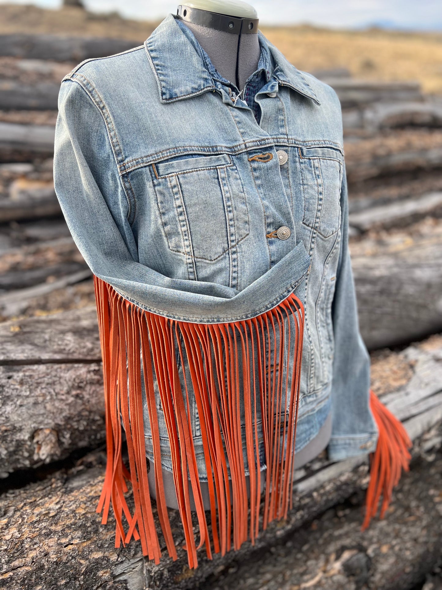 Fringe Jacket with Pendleton ~Ladies L
