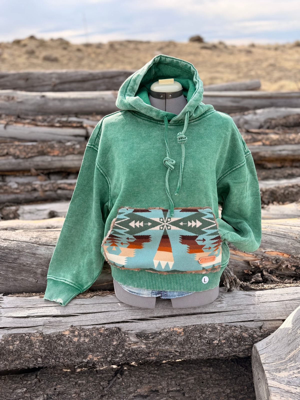 CROP Hoodie Sweatshirt - Large