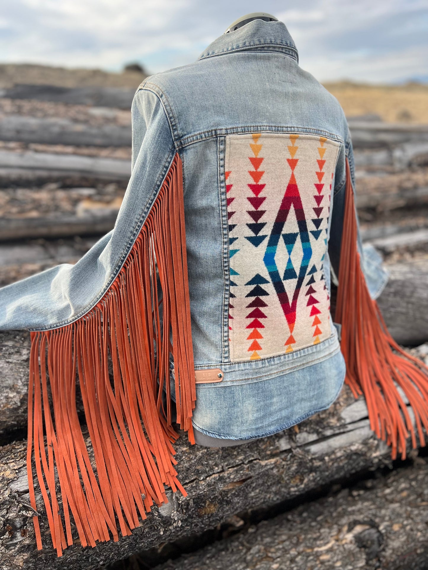 Fringe Jacket with Pendleton ~Ladies L