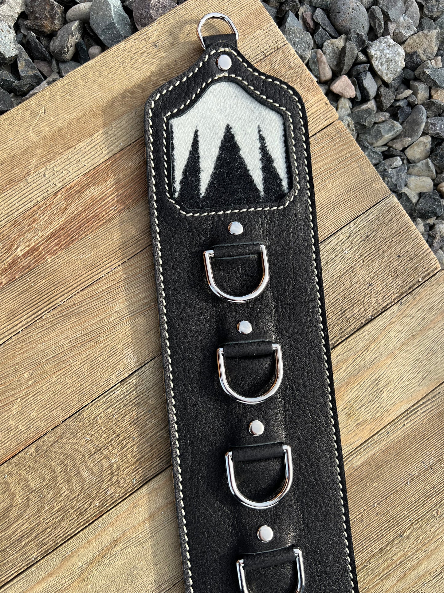 5 Ring Leather Wild Rag Holder