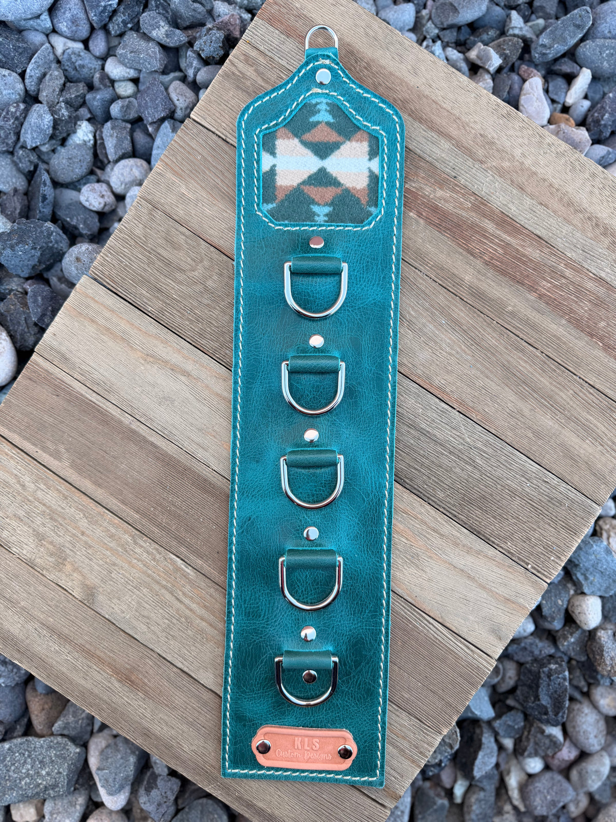 5 Ring Leather Wild Rag Holder