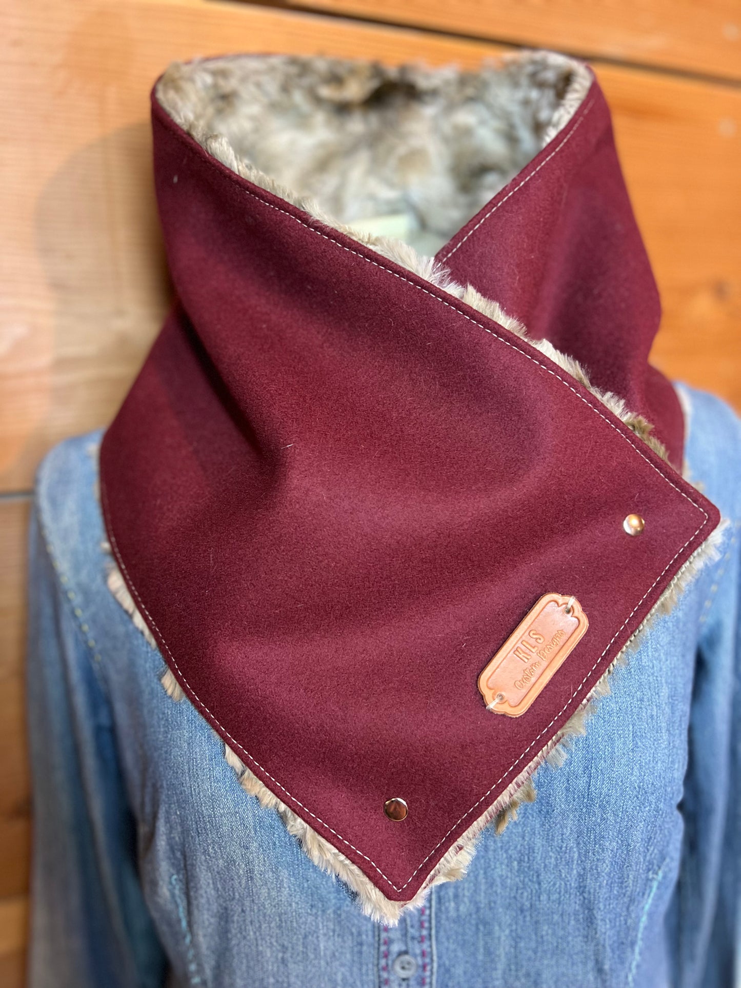 Neck Cowl - Burgundy