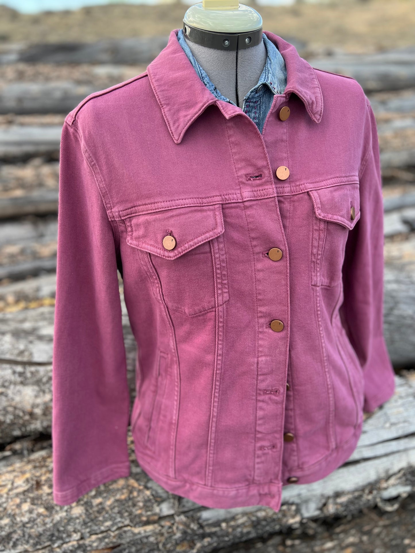 Purple Jean Jacket with Pendleton ~Ladies M