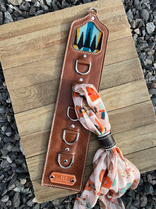 5 Ring Leather Wild Rag Holder