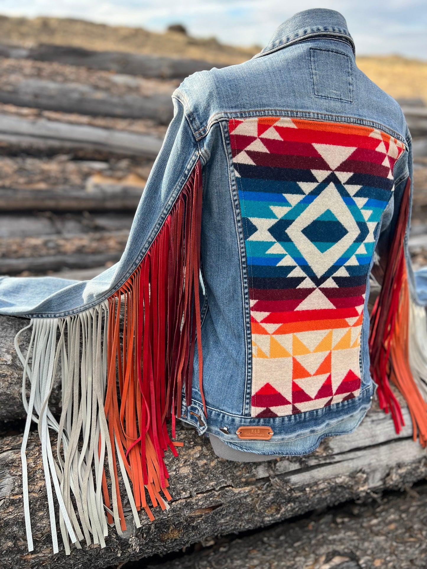 Fringe Jacket with Pendleton ~Ladies M