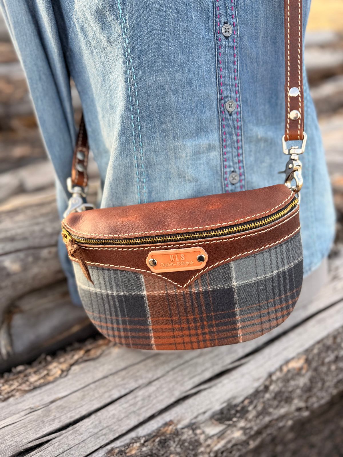 Sling Bag - *Special Edition* Pendleton Plaid - Bison Leather + Leather Strap