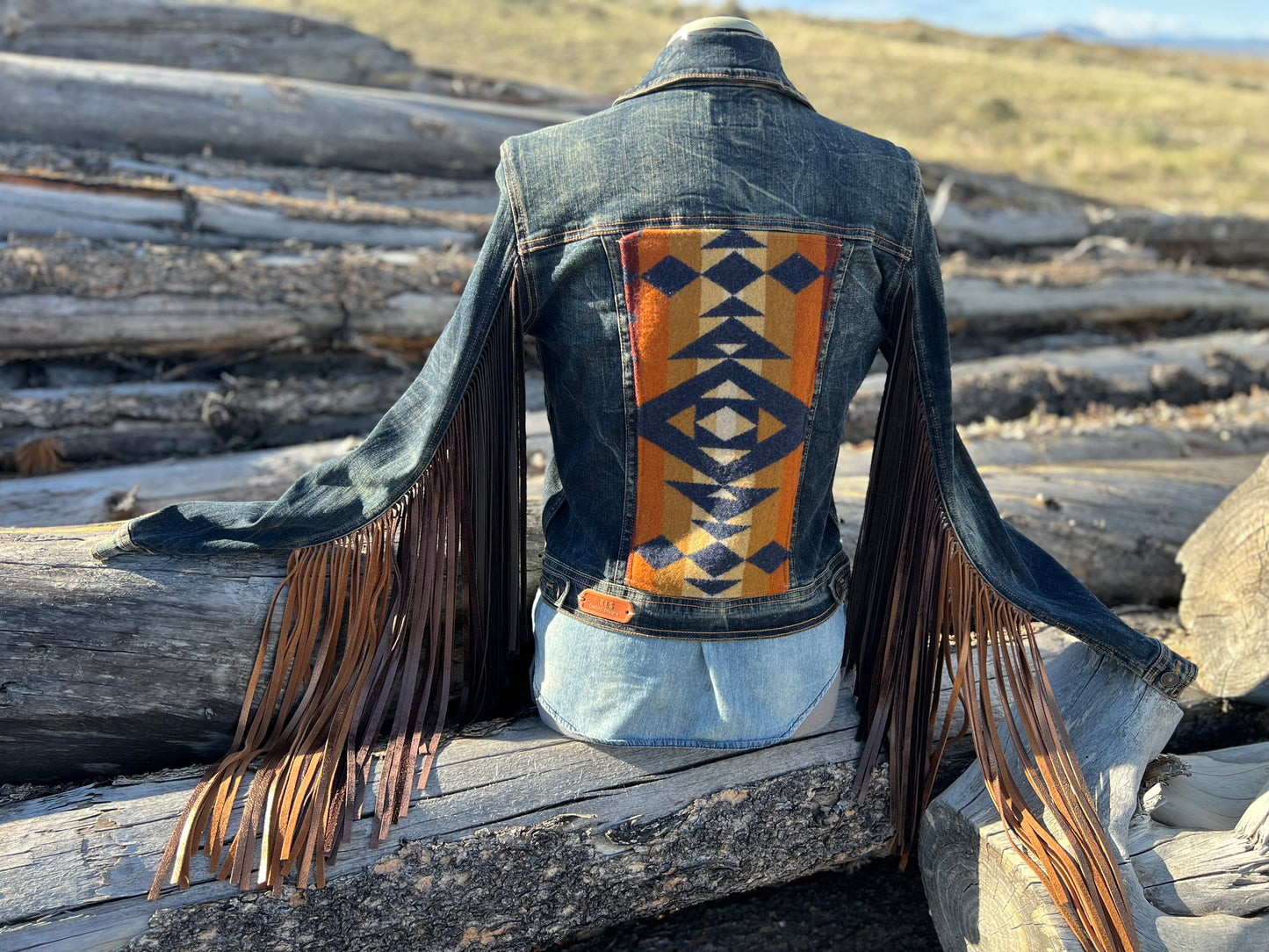 Fringe Jacket with Pendleton ~Ladies M