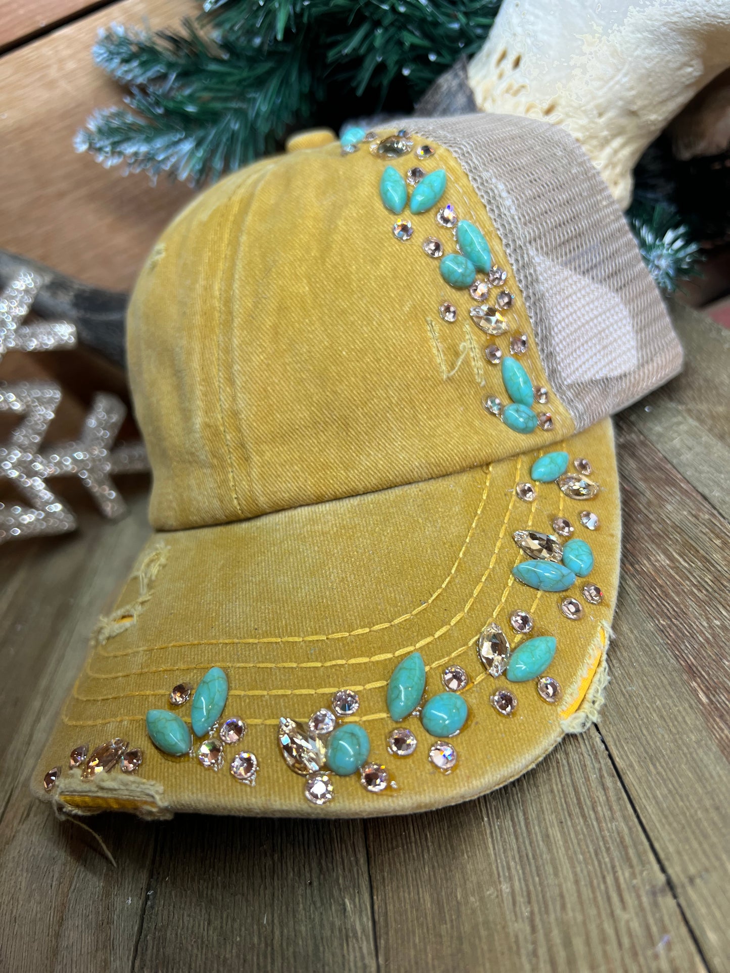 Fancy Bling + Turquoise Hat