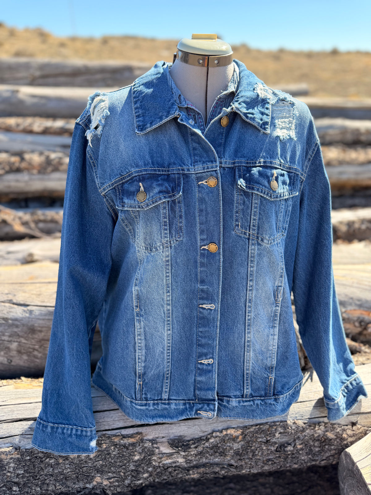 Jean Jacket with Pendleton ~Ladies XL
