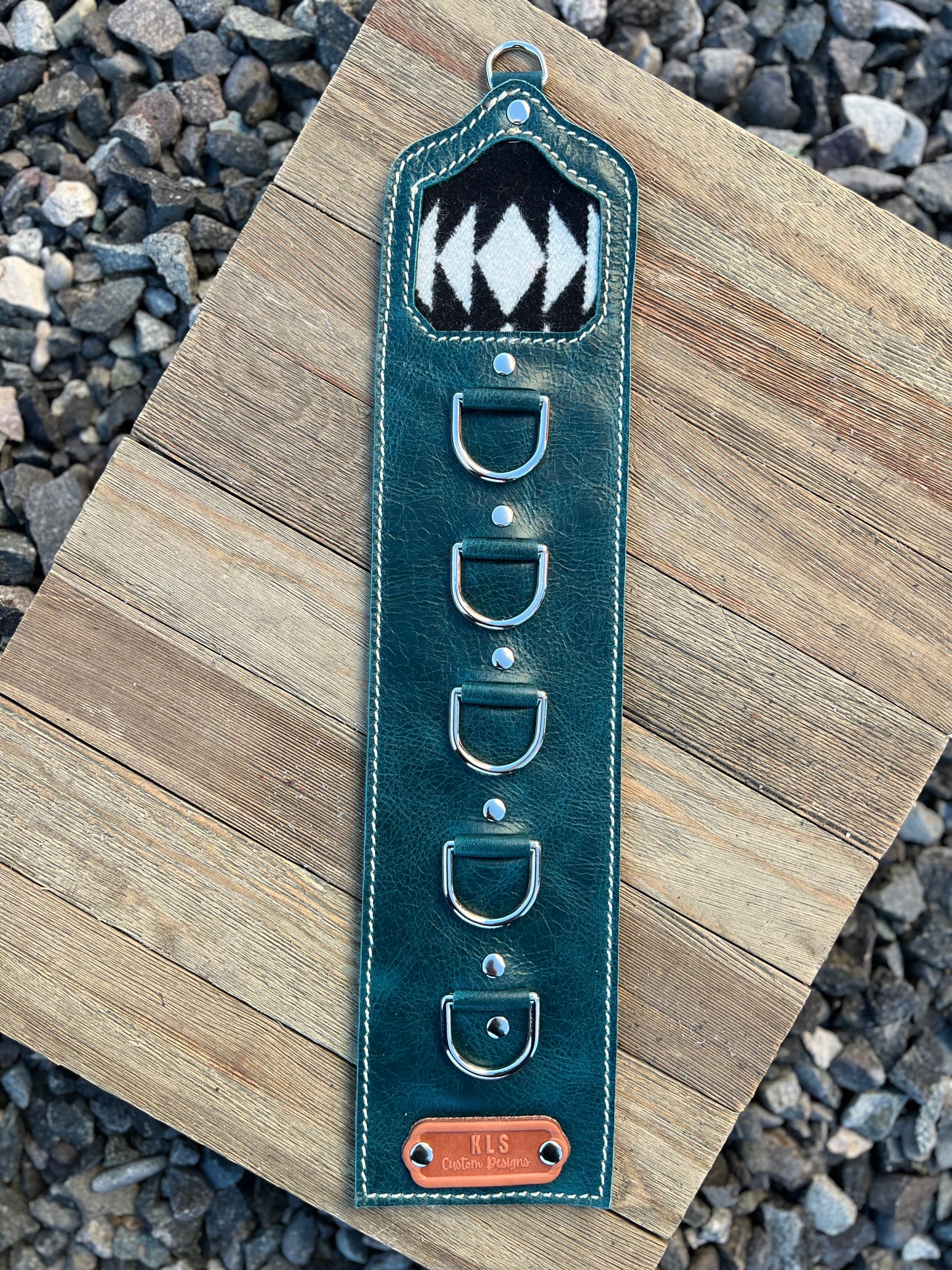 5 Ring Leather Wild Rag Holder