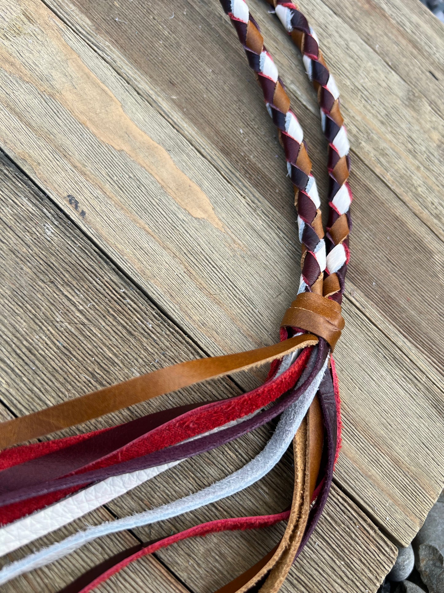 4-Strand Braided Leather Necklace