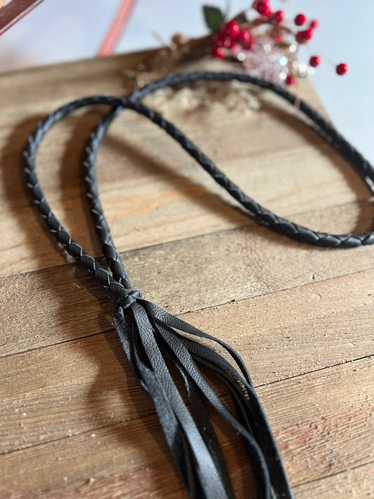 4-Strand Braided Leather Necklace