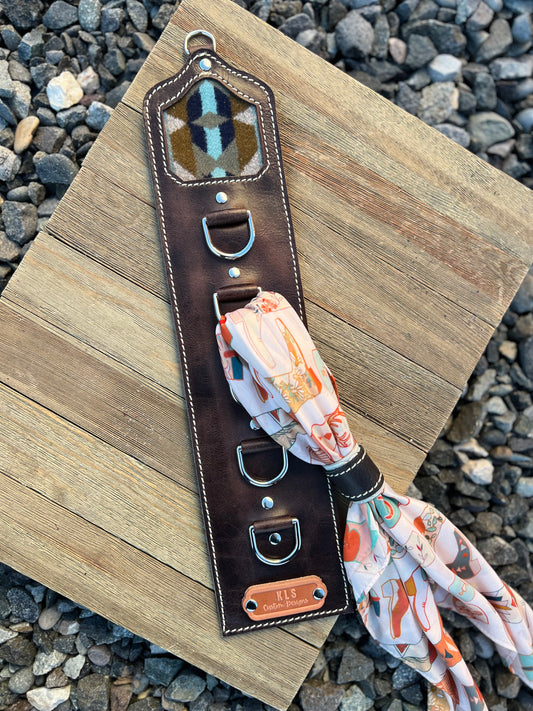 5 Ring Leather Wild Rag Holder