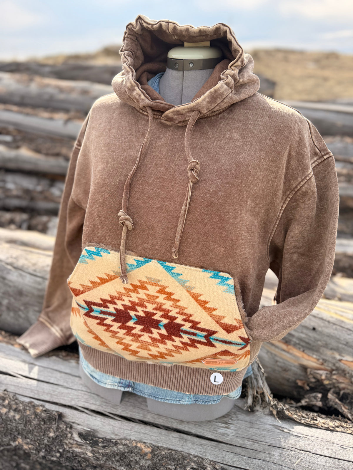 CROP Hoodie Sweatshirt - Large