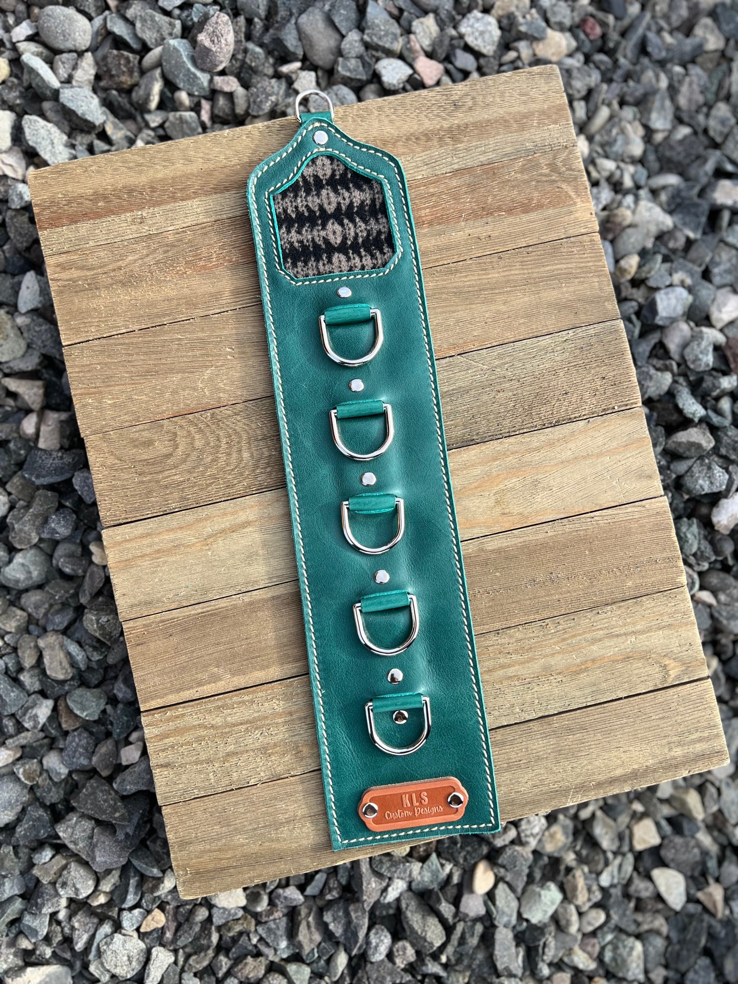 5 Ring Leather Wild Rag Holder