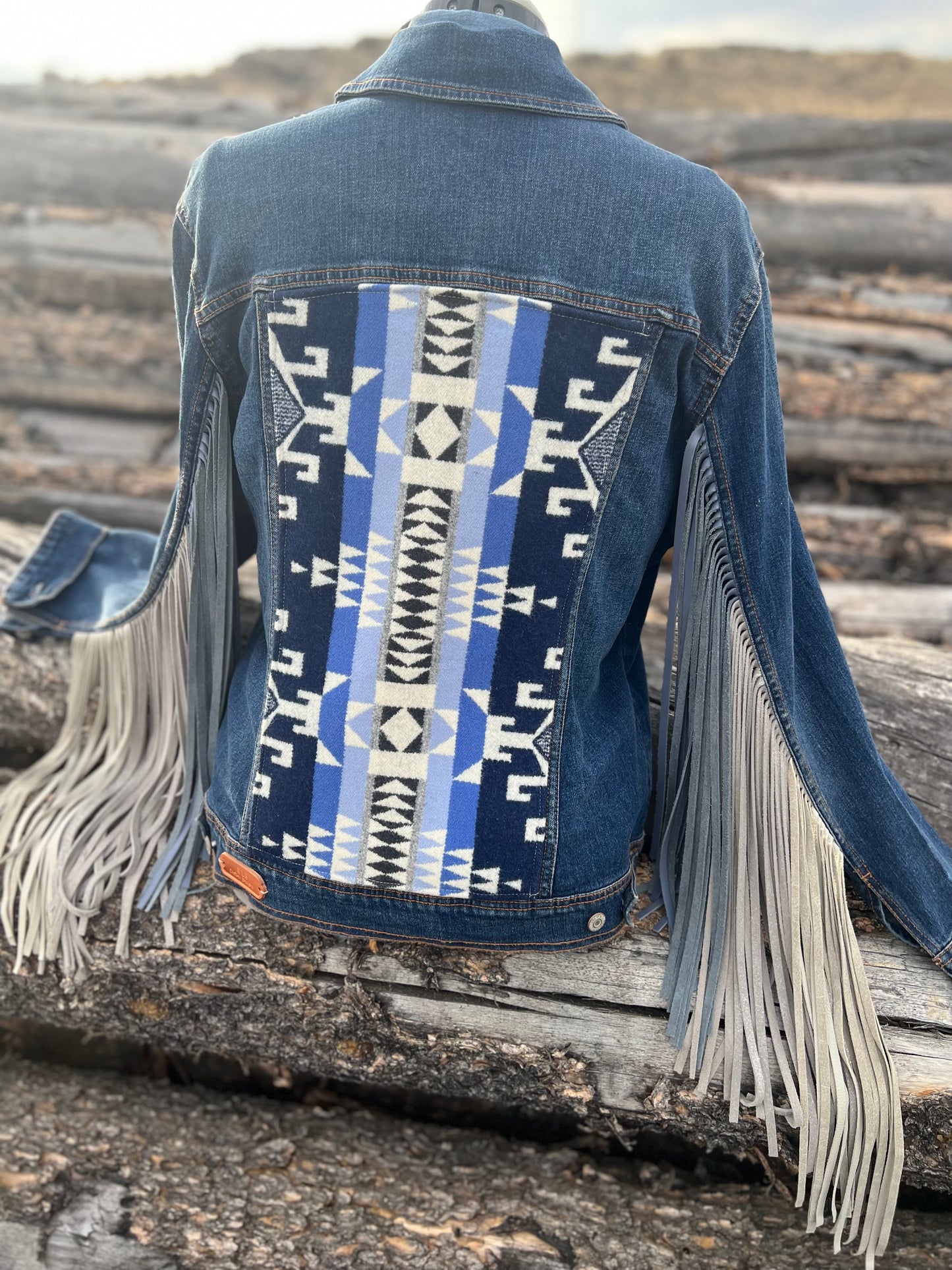 Fringe Jacket with Pendleton ~Ladies XL