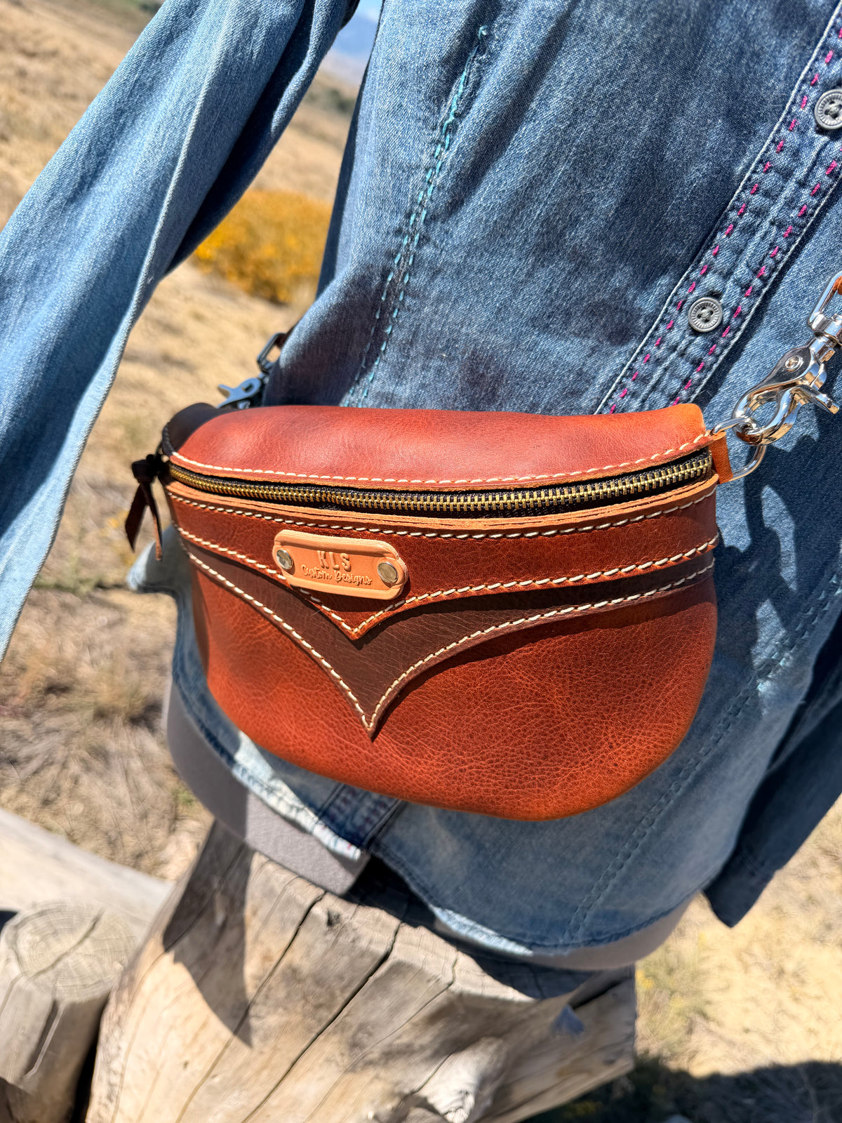 Bison Sling Bag + Leather Strap
