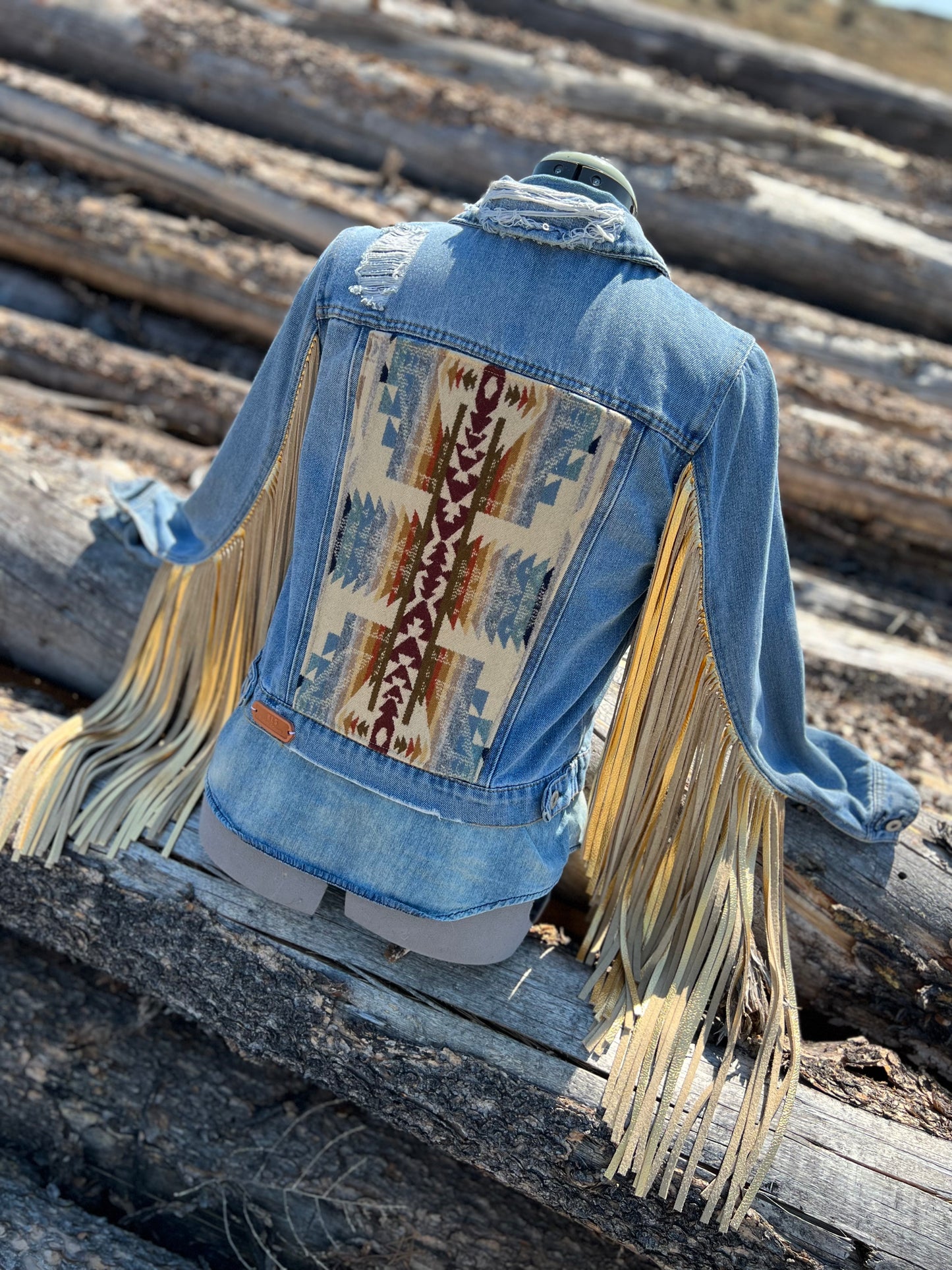 Fringe Jacket with Pendleton ~Ladies M