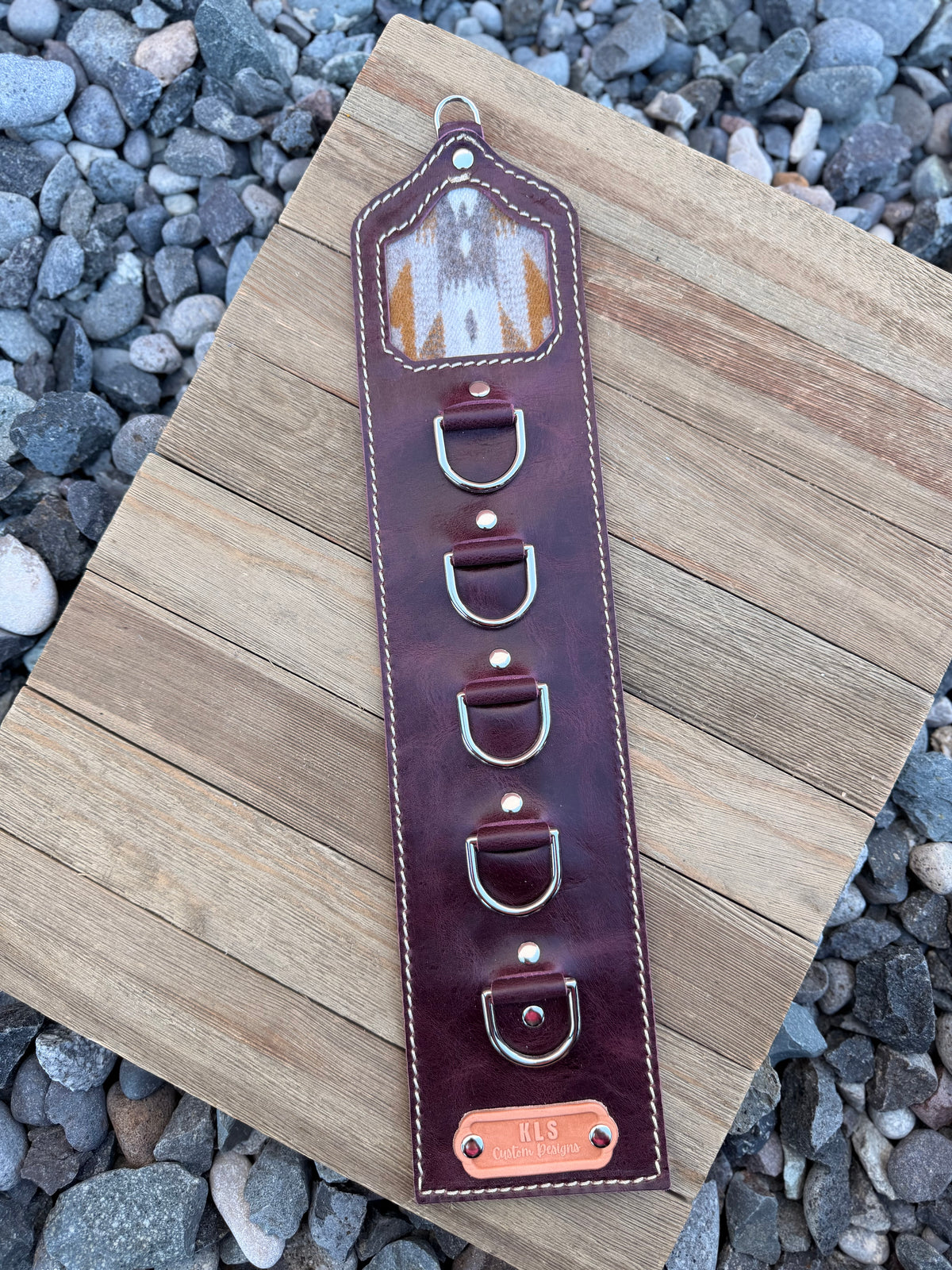 5 Ring Leather Wild Rag Holder