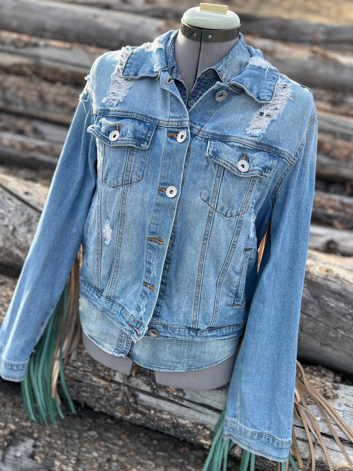 Fringe Jacket with Pendleton ~Ladies M
