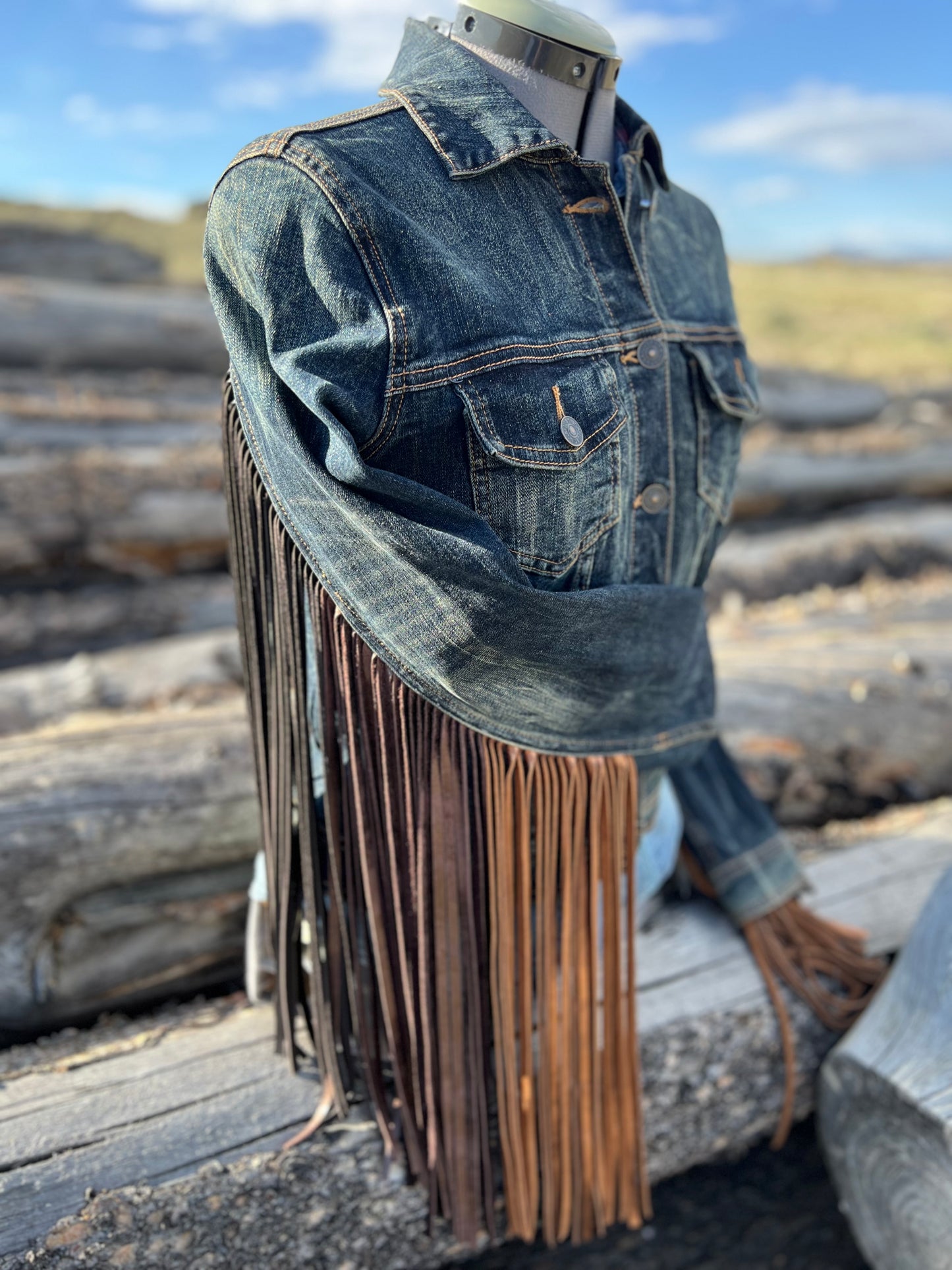 Fringe Jacket with Pendleton ~Ladies M