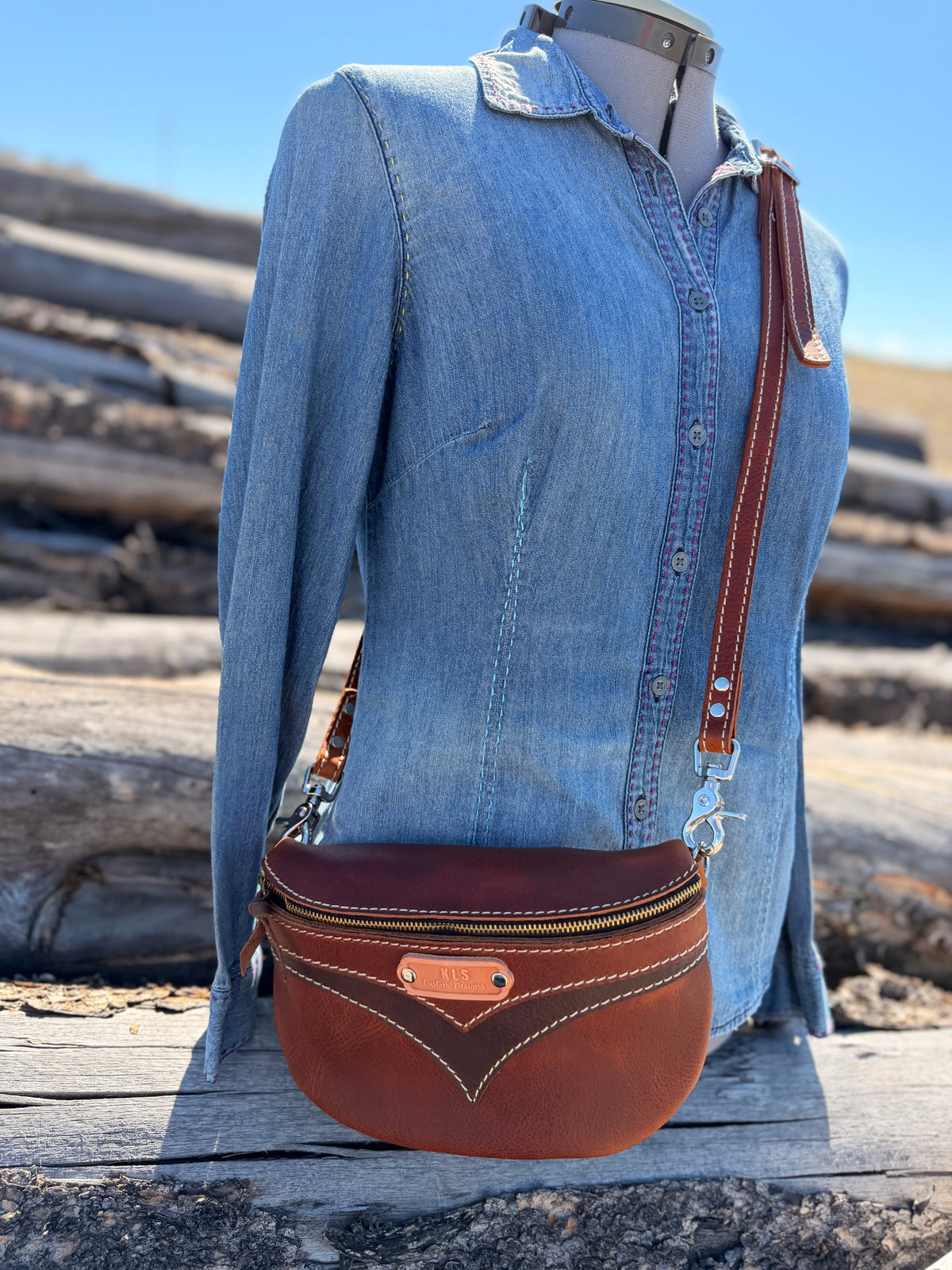 Bison Sling Bag + Leather Strap