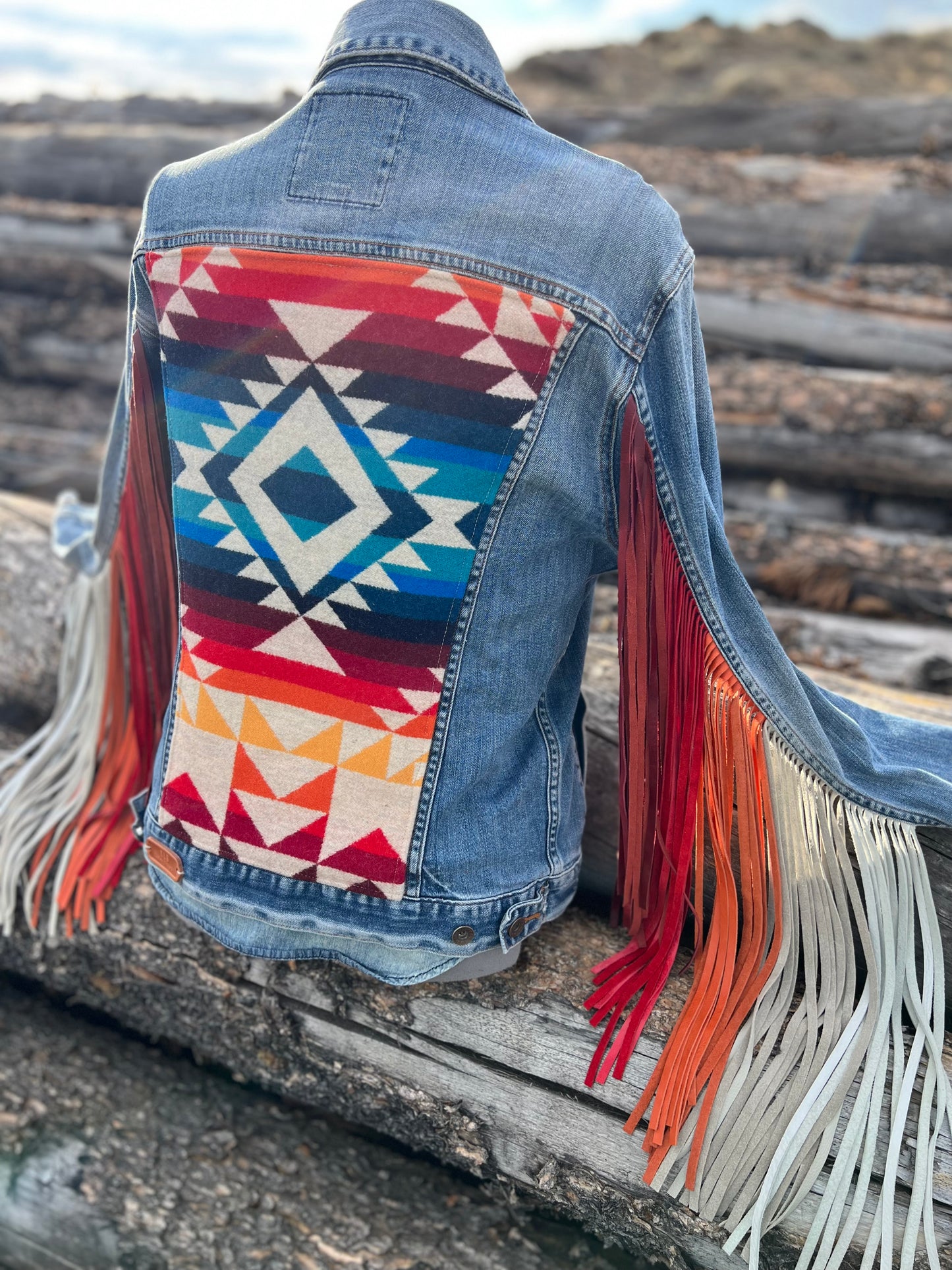 Fringe Jacket with Pendleton ~Ladies M
