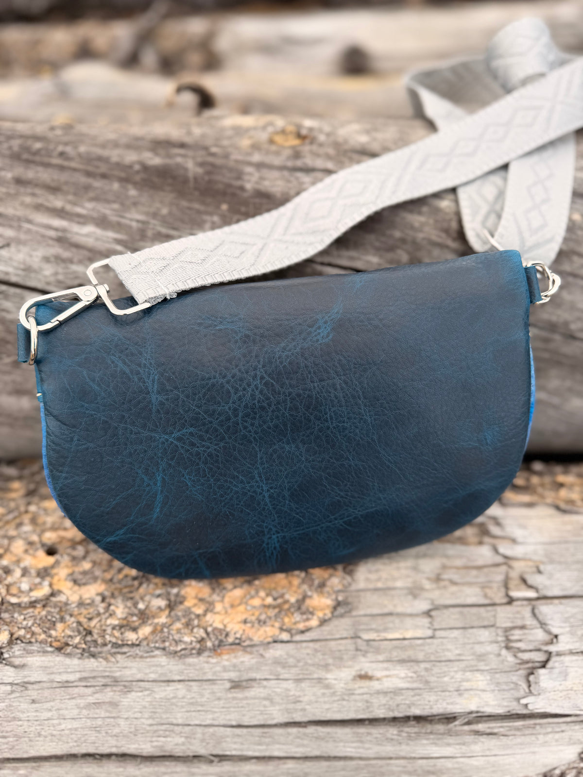 Sling Bag - *Special Edition* Pendleton Plaid - Blue Bison Leather