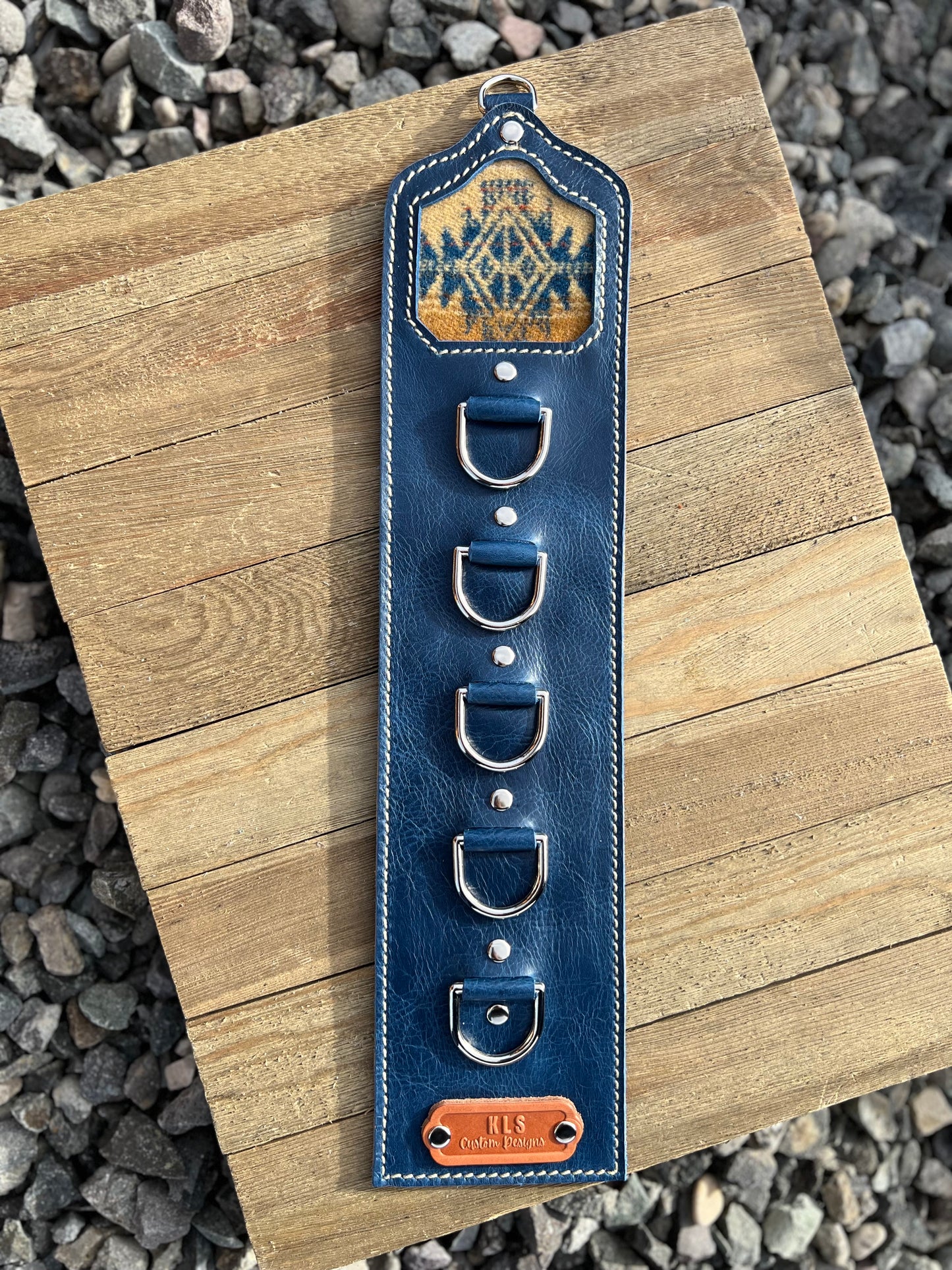 5 Ring Leather Wild Rag Holder