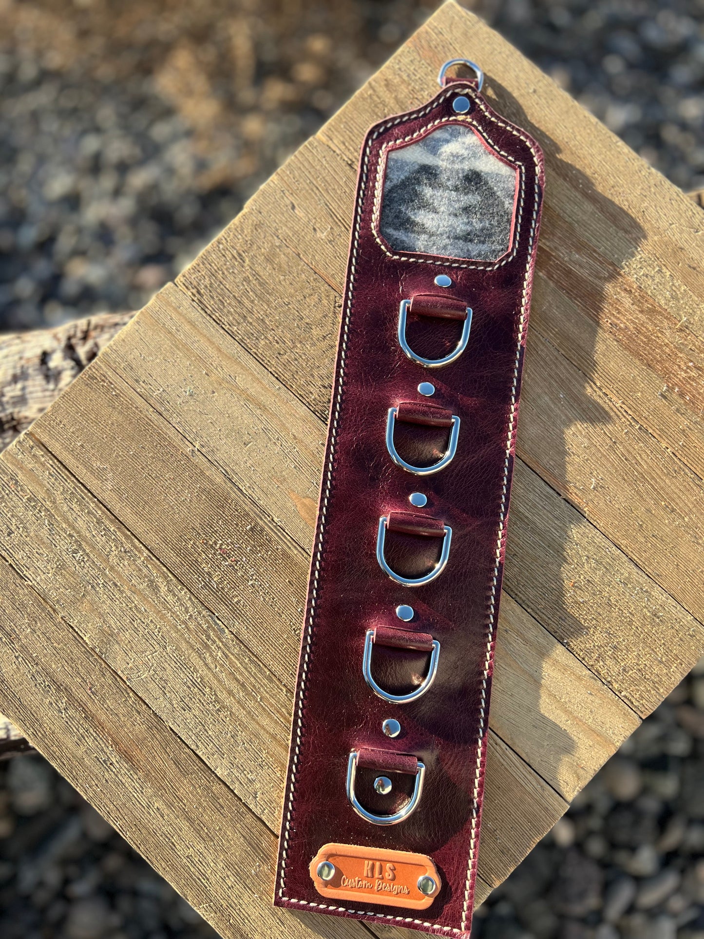 5 Ring Leather Wild Rag Holder