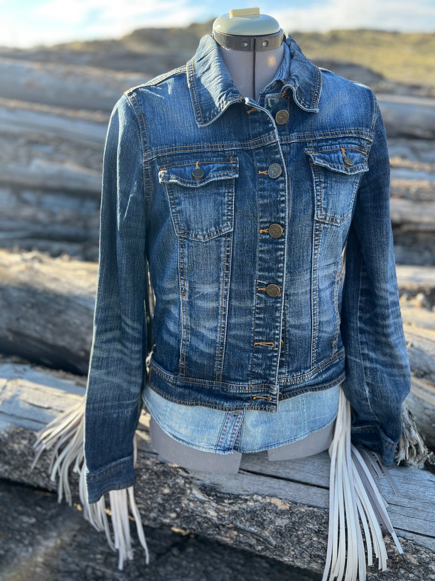 Fringe Jacket with Pendleton ~Ladies M/L