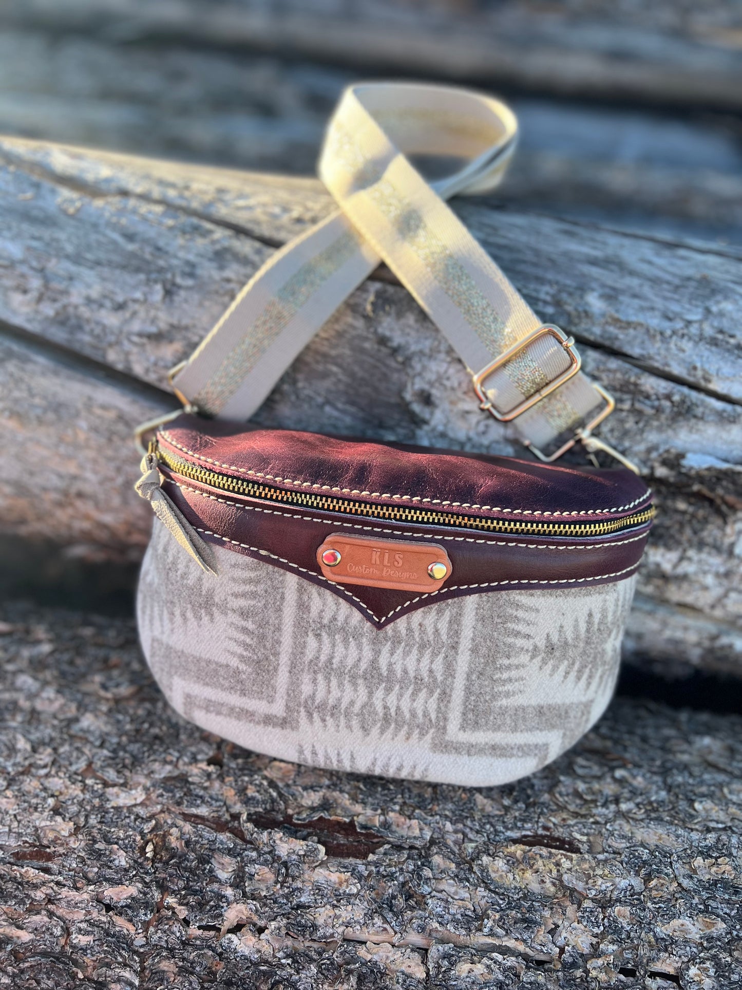 Sling Bag - Dark Purple Leather