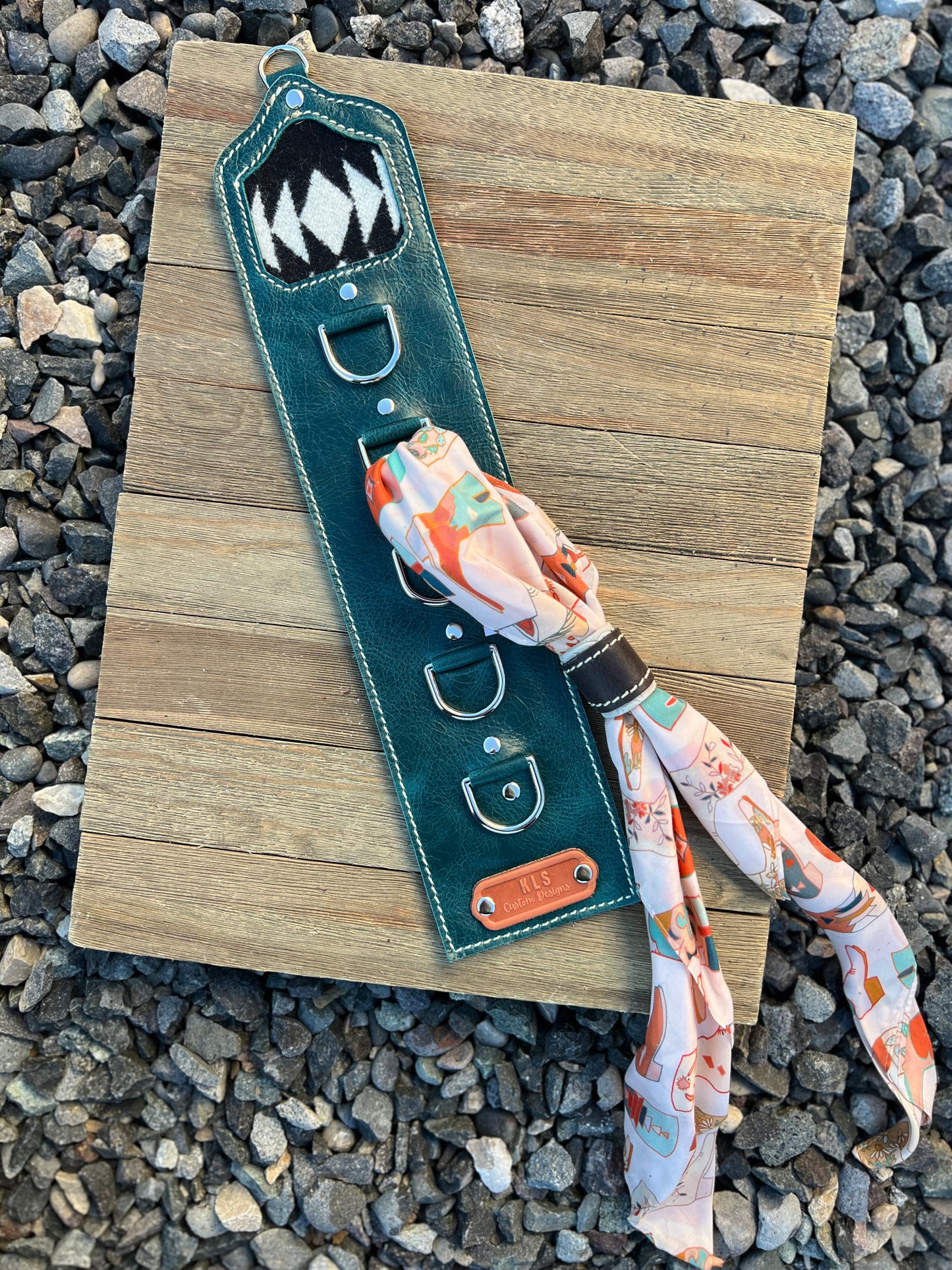 5 Ring Leather Wild Rag Holder