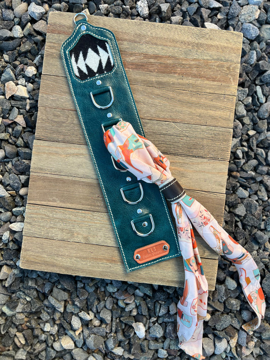 5 Ring Leather Wild Rag Holder