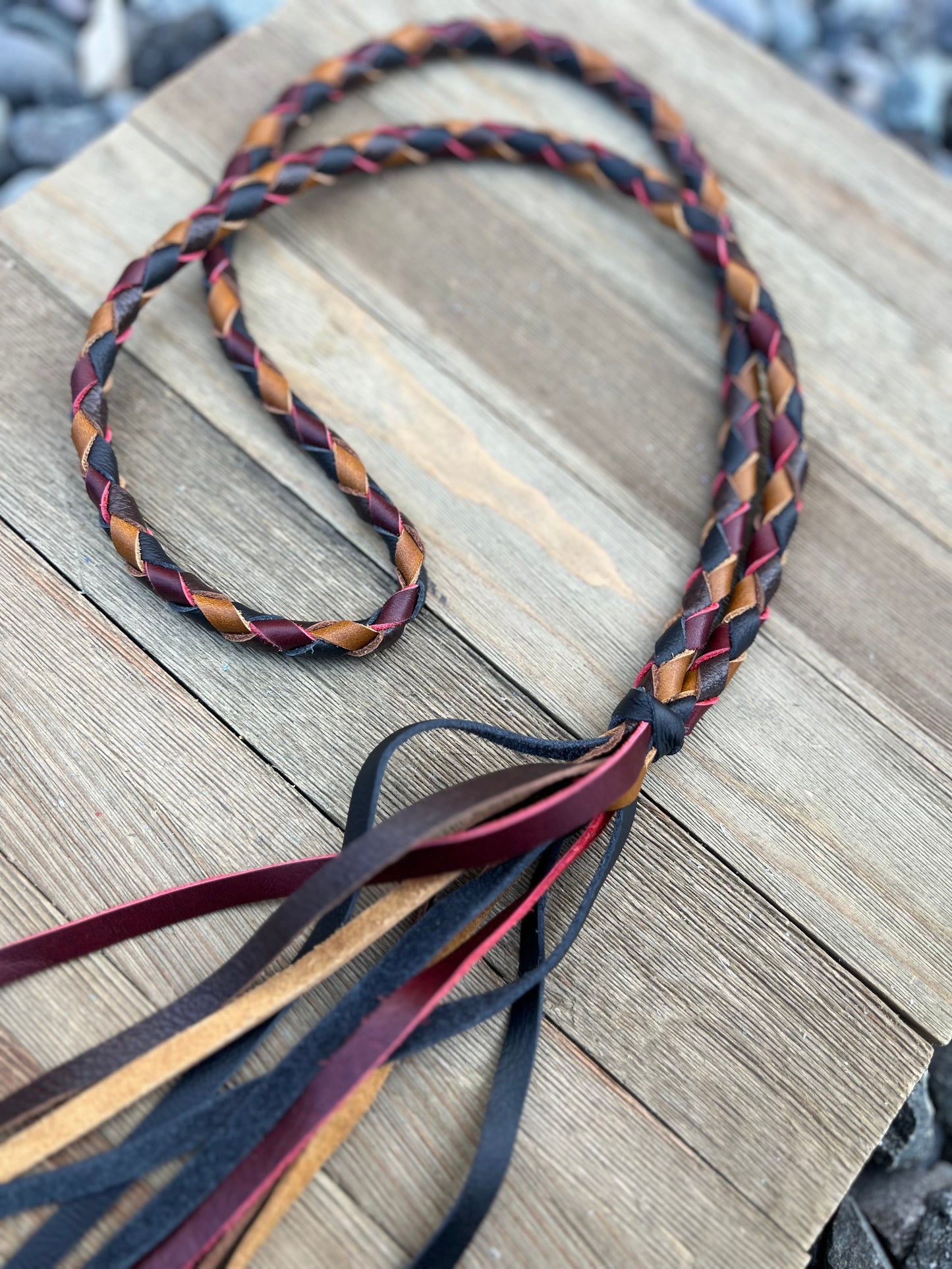 4-Strand Braided Leather Necklace