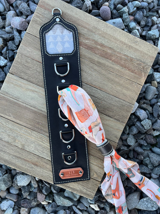 5 Ring Leather Wild Rag Holder