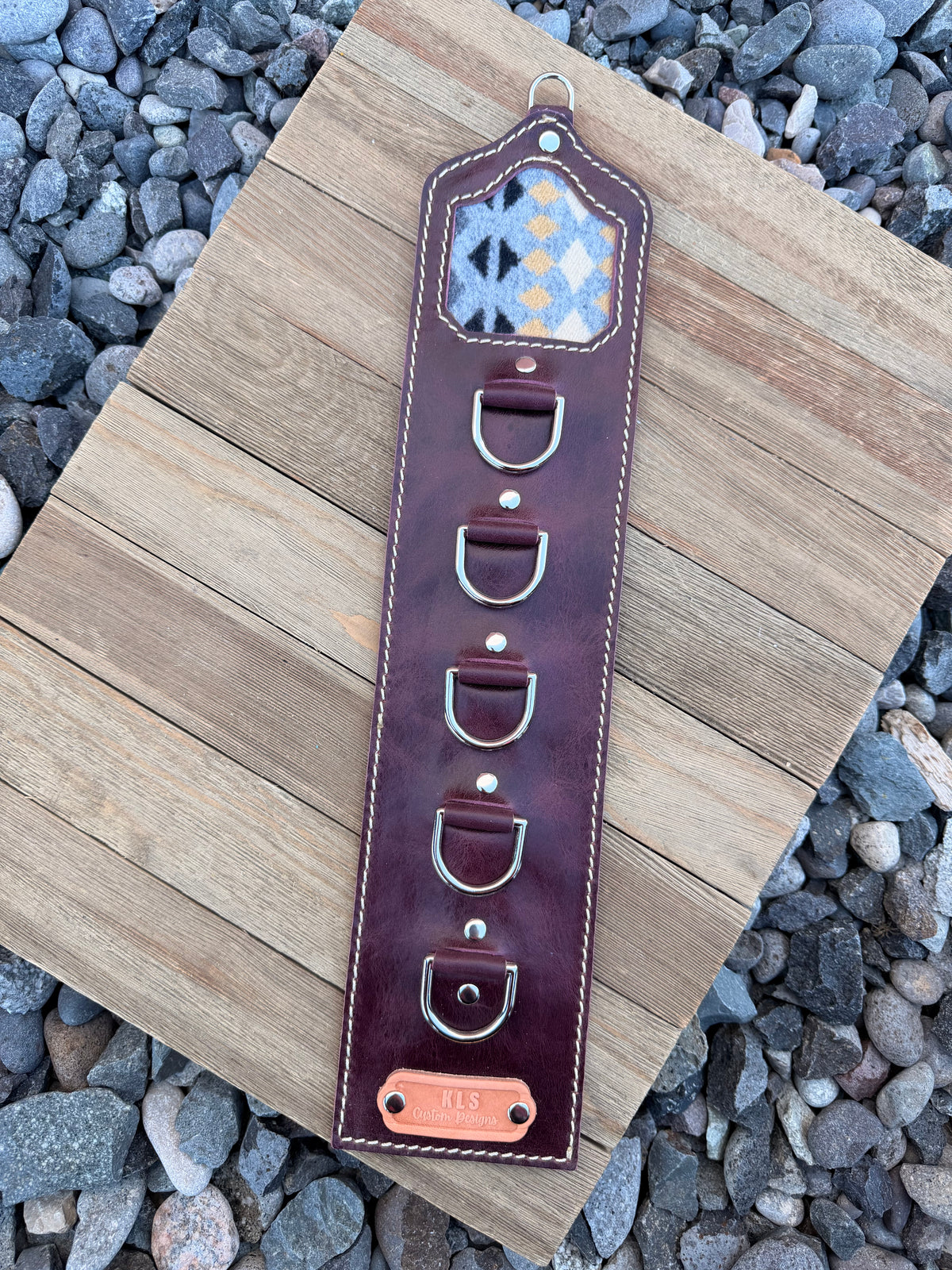 5 Ring Leather Wild Rag Holder