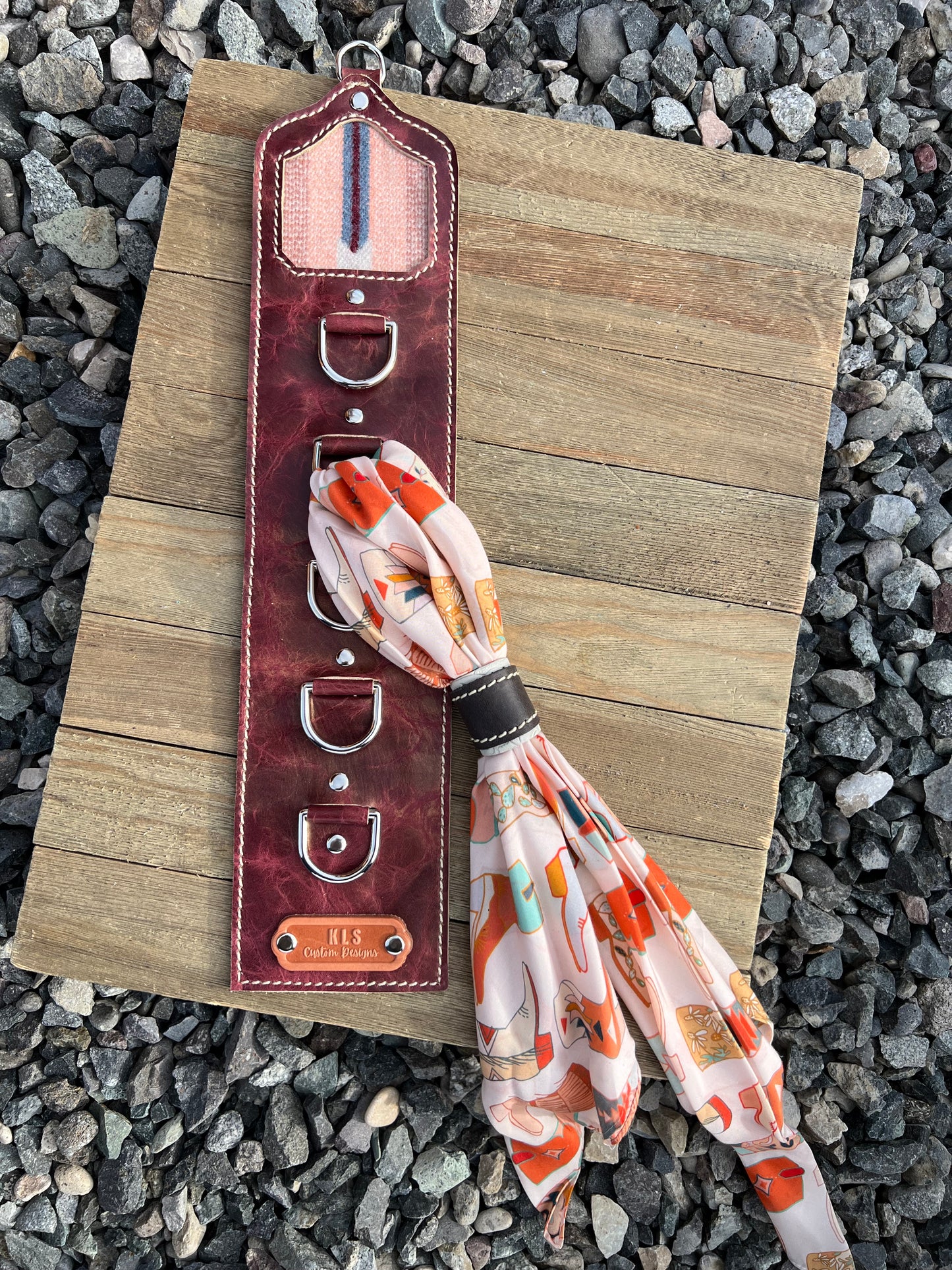 5 Ring Leather Wild Rag Holder