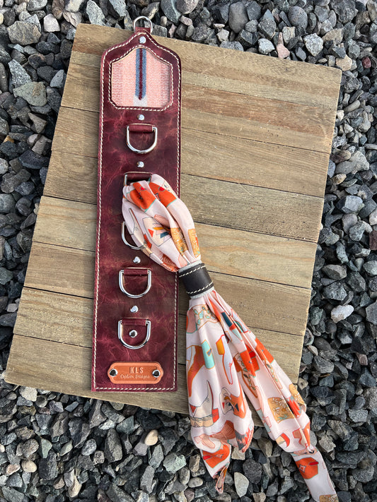 5 Ring Leather Wild Rag Holder