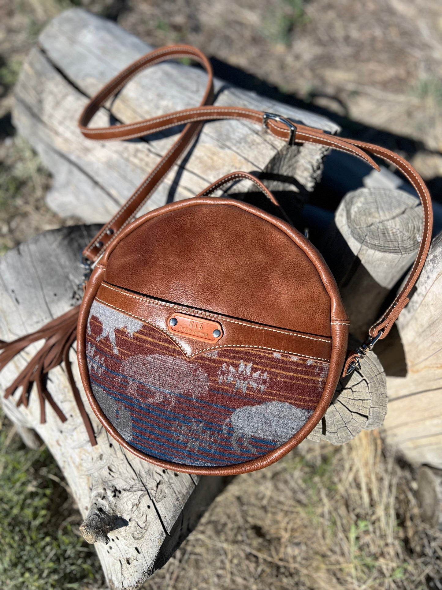 Canteen Bag - Leather + Pendleton