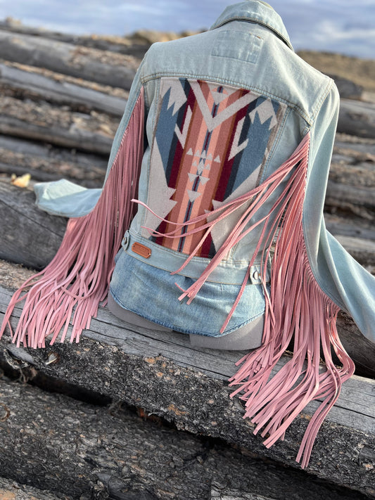 Fringe Jacket with Pendleton ~Ladies M