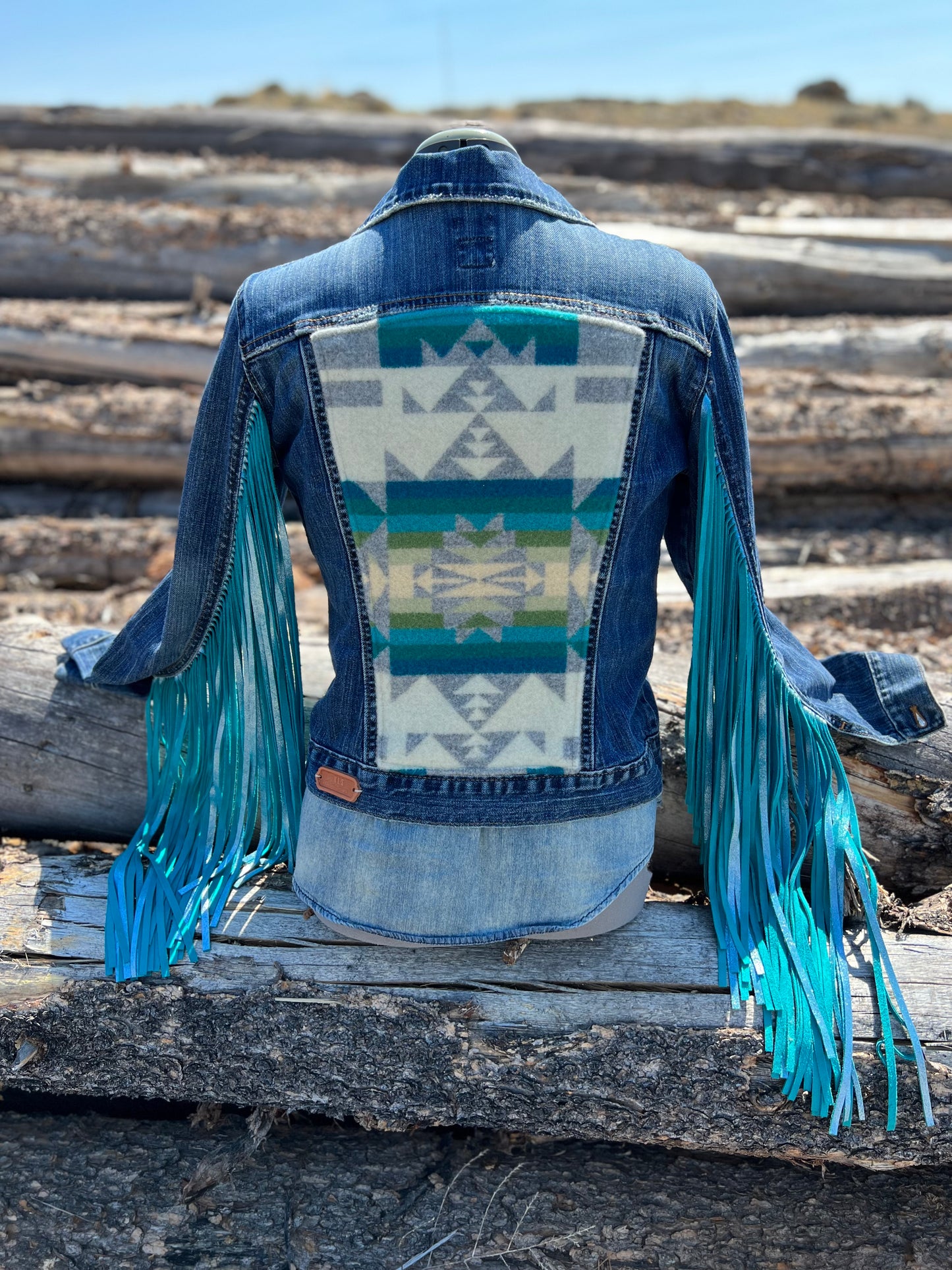 Fringe Jacket with Pendleton ~Ladies S