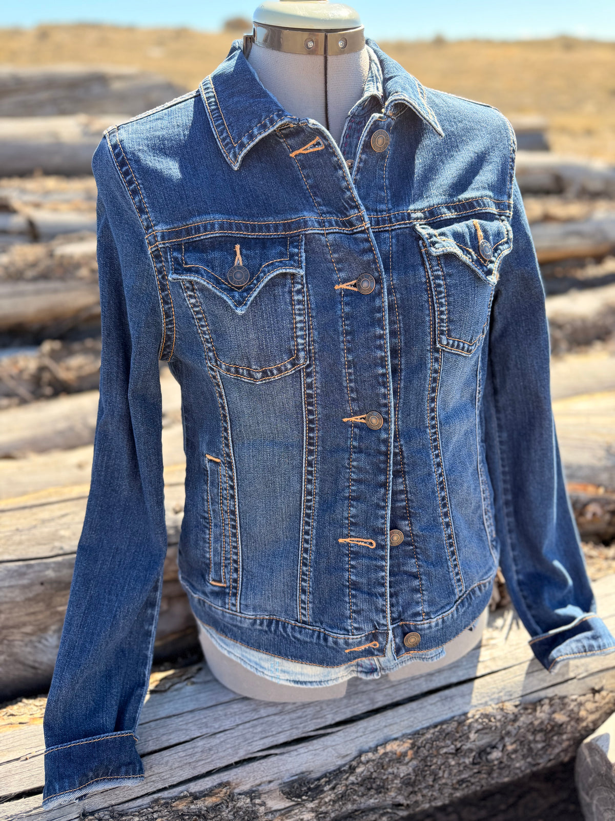 Jean Jacket with Pendleton ~Ladies L
