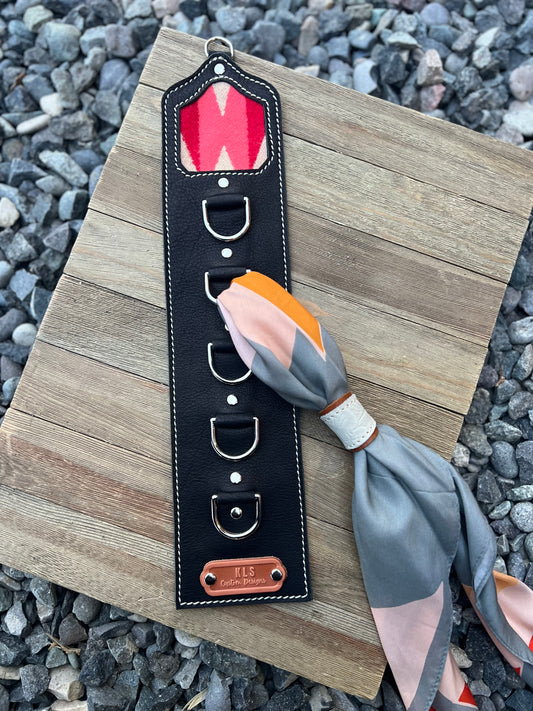 5 Ring Leather Wild Rag Holder