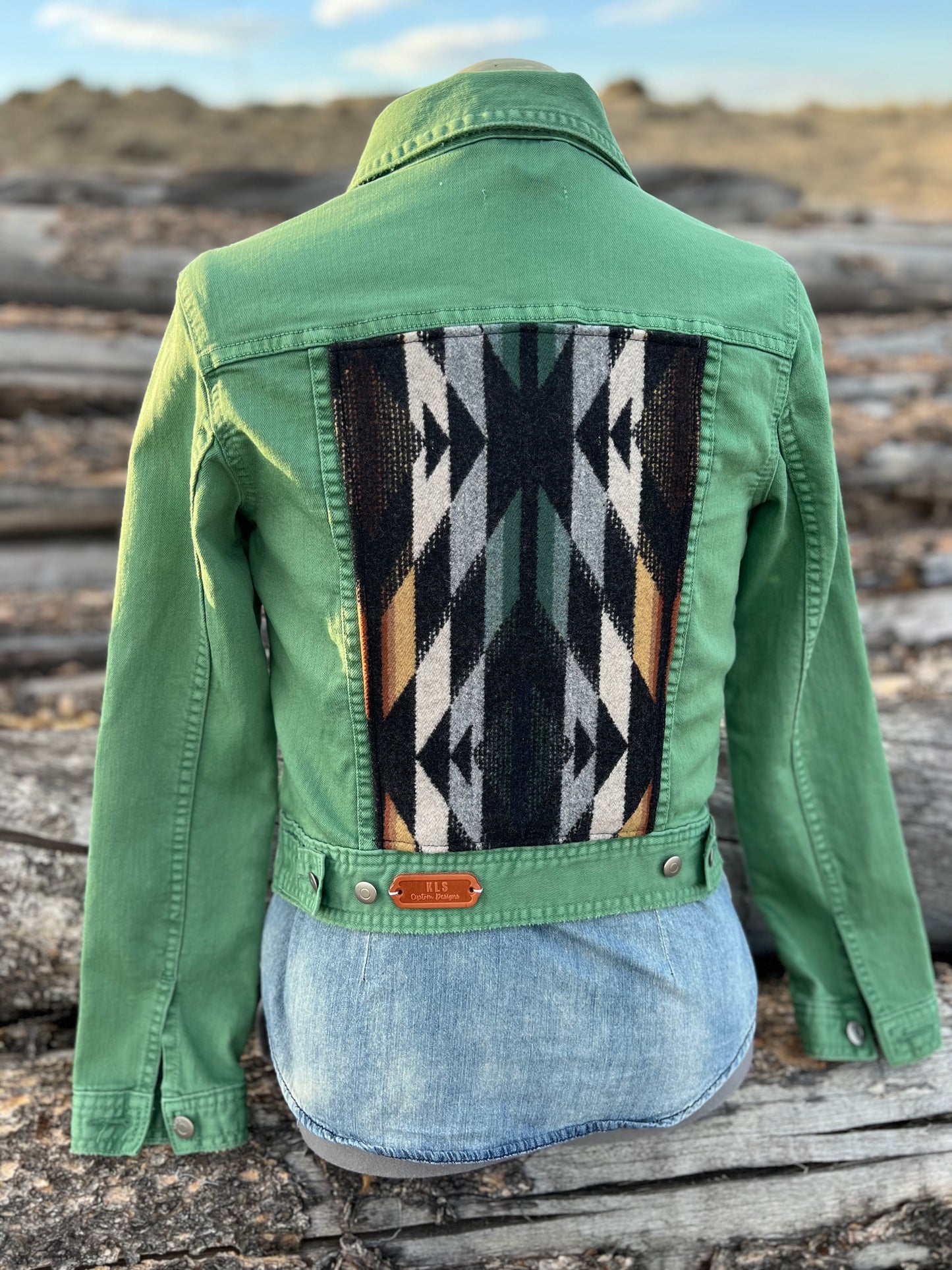 Sage Green Jacket with Pendleton ~Ladies XS