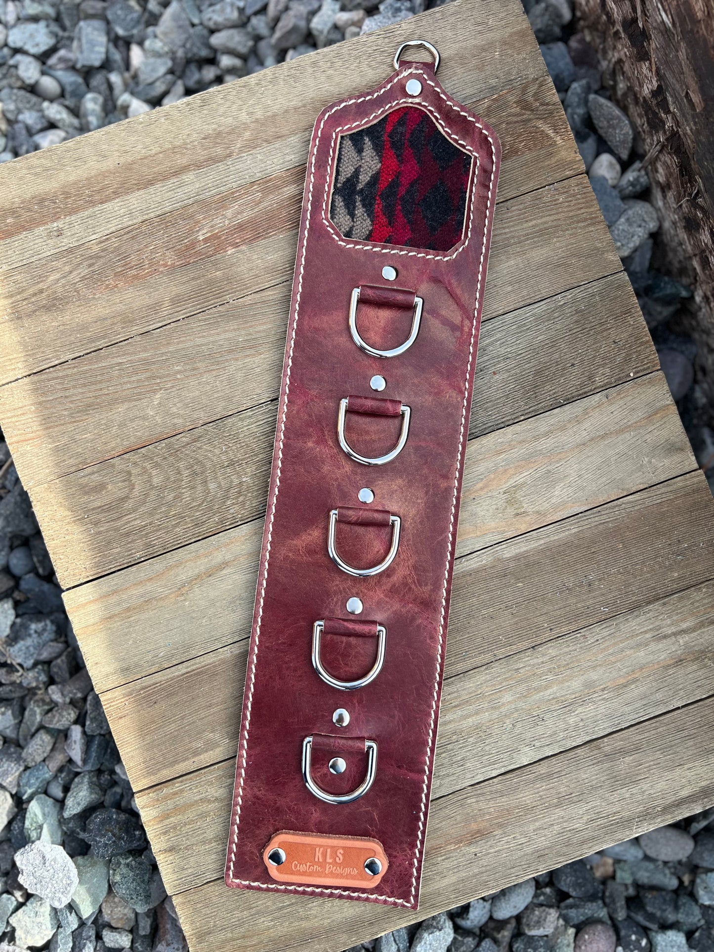 5 Ring Leather Wild Rag Holder