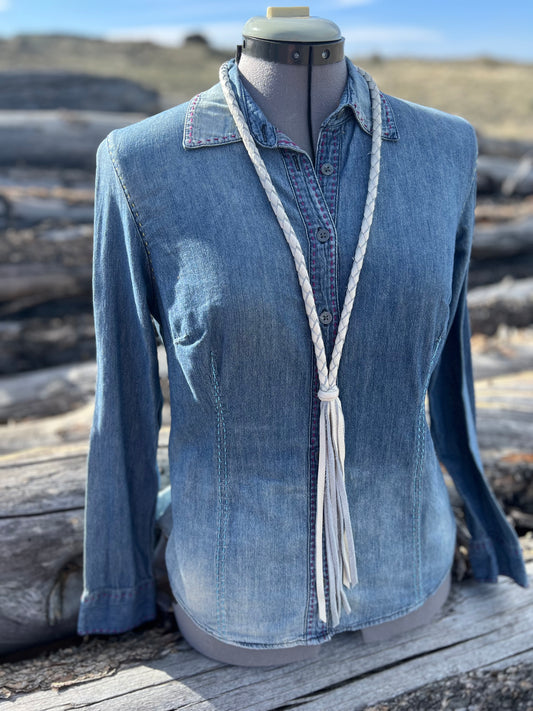 4-Strand Braided Leather Necklace