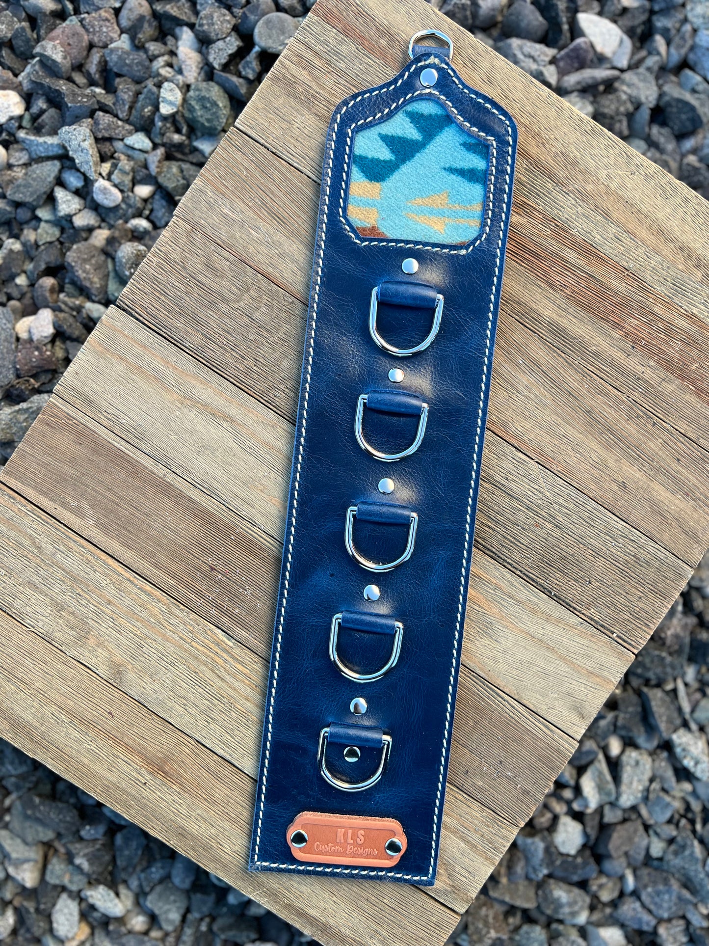 5 Ring Leather Wild Rag Holder